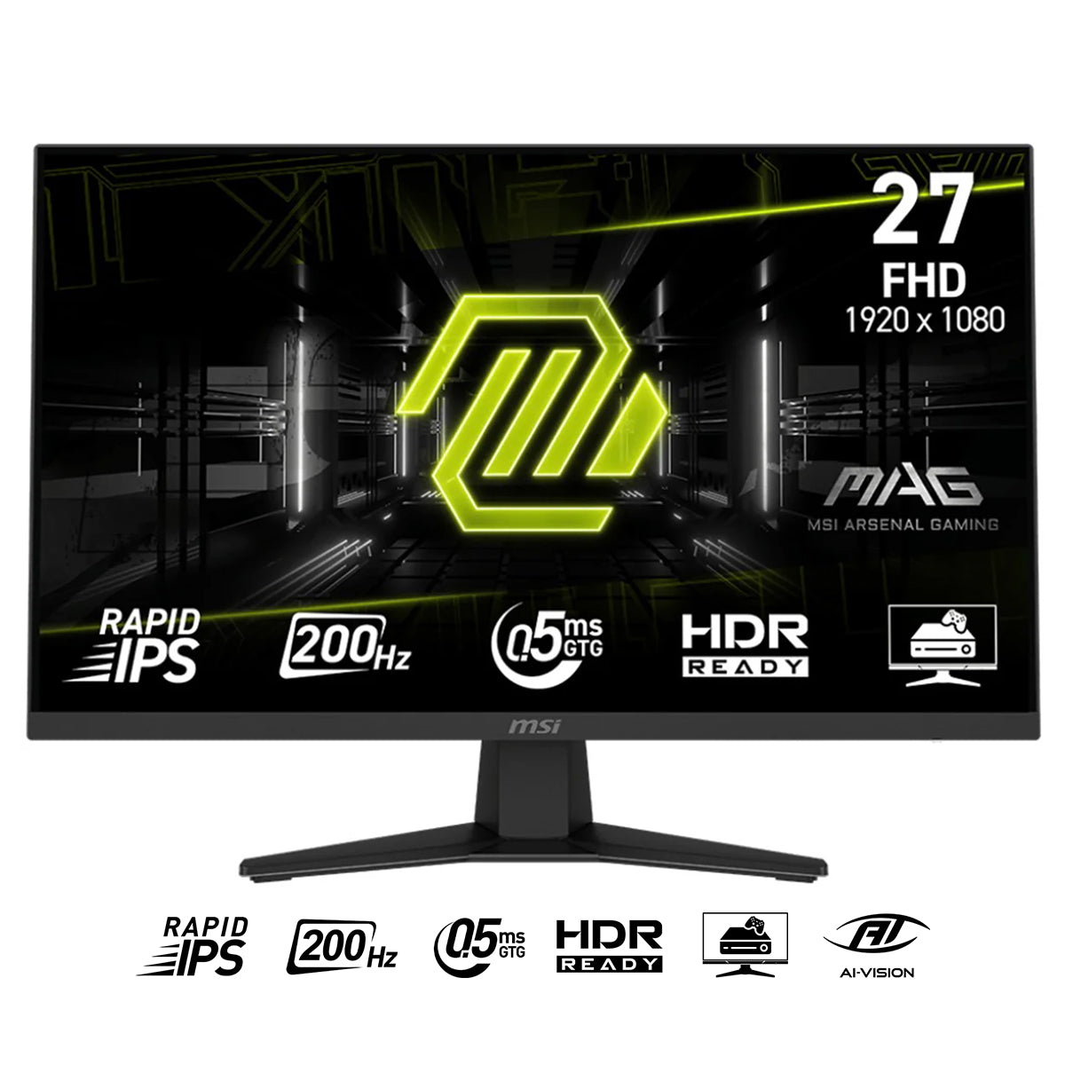 MSI MAG 274F 27" FHD (1920x1080) 200Hz 0.5ms GTG Rapid IPS Adaptive Sync Gaming Monitor