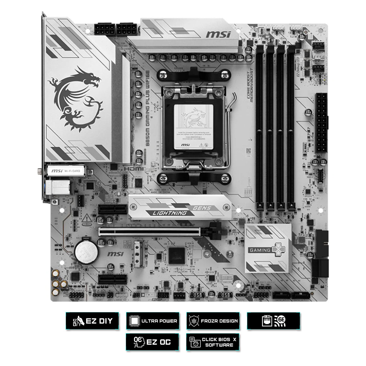 MSI B850M Gaming Plus WiFi6E DDR5 AMD Motherboard