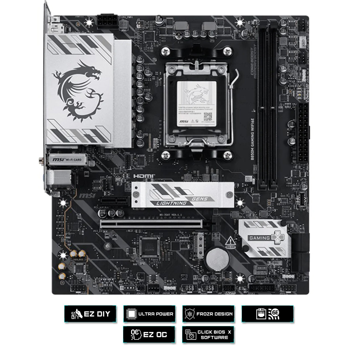 MSI B850M Gaming WiFi6E DDR5 AMD Motherboard