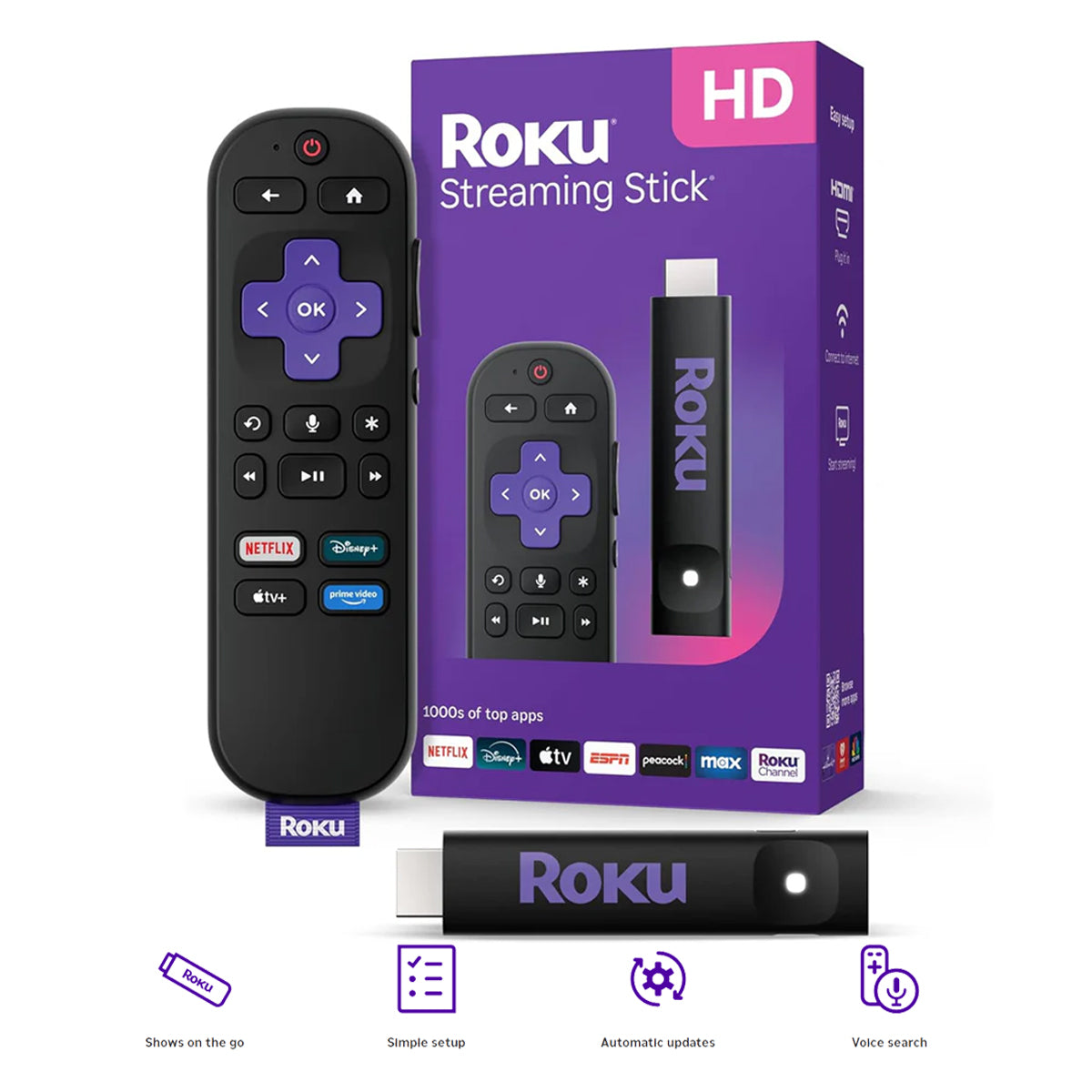 Roku Streaming Stick HD with Voice Remote