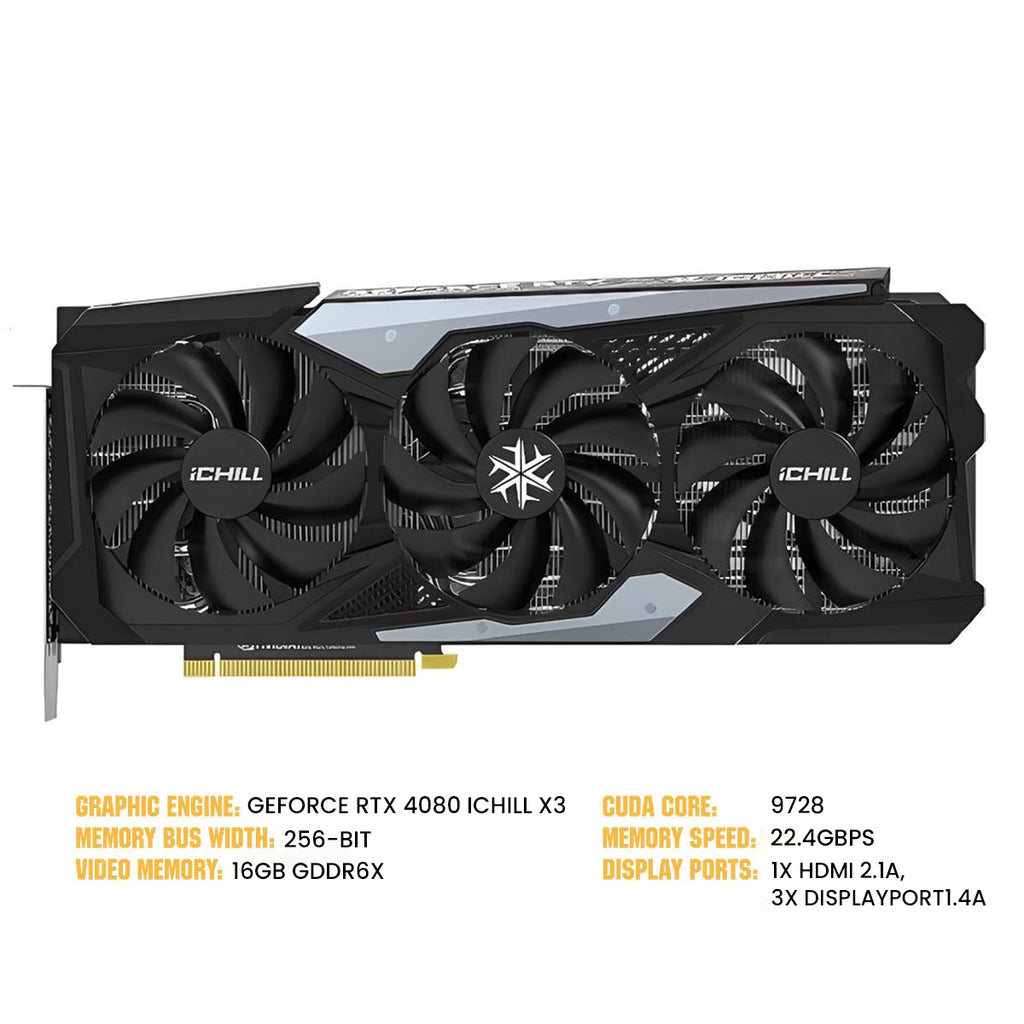 INNO3D Geforce RTX 4080 Super ICHILL X3 16GB PCI-E X16 GDDR6X GRAP