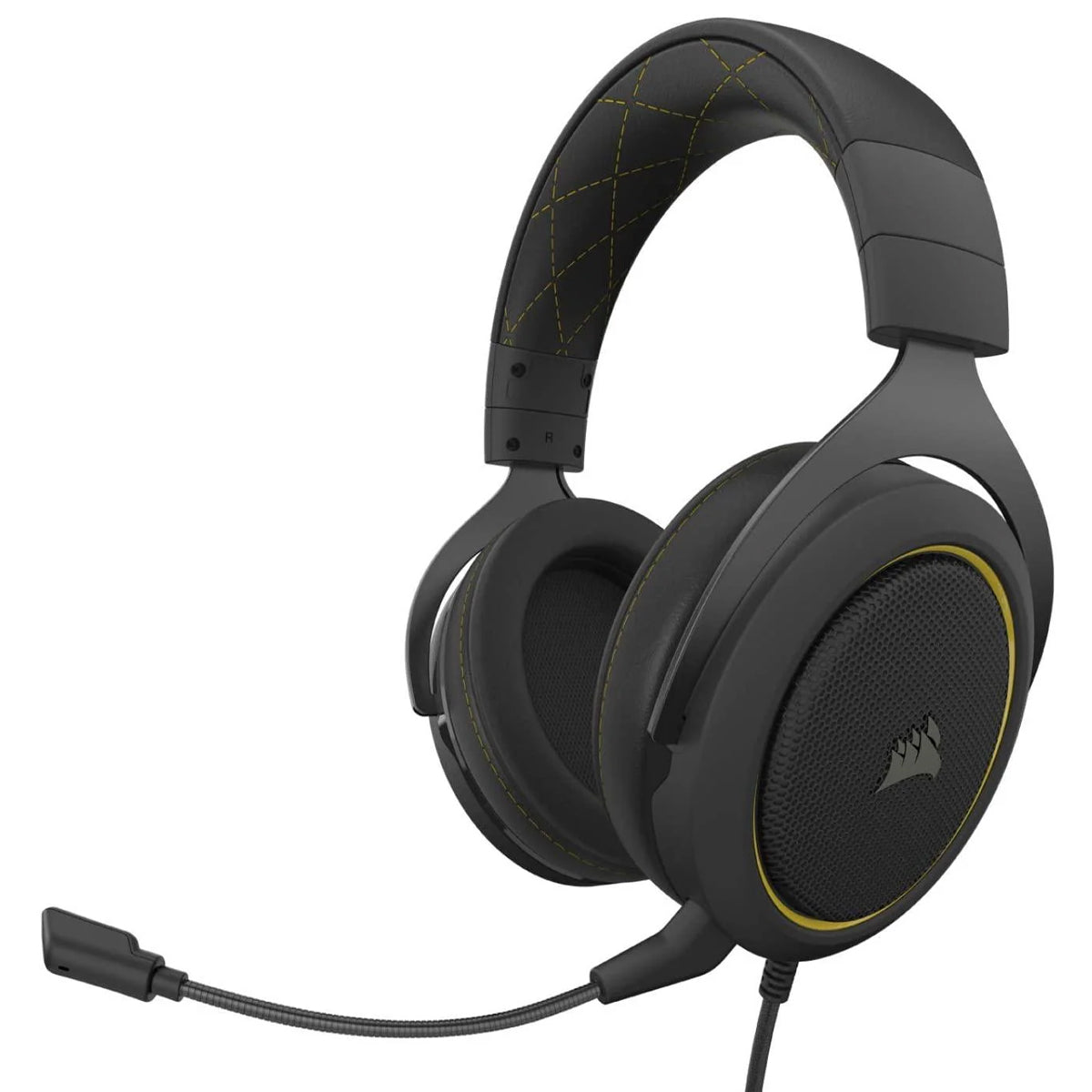 Corsair HS60 Pro Surround Stereo Gaming Headset With Surround Sound  Yellow (PC/XB1/PS4/NSW/Mobile)