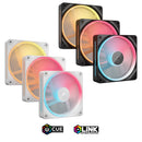 Corsair iCue Link LX120-R RGB 120mm PWM Reverse Triple Fan Kit (Black, White) (CO-9051050-WW, CO-9051054-WW)