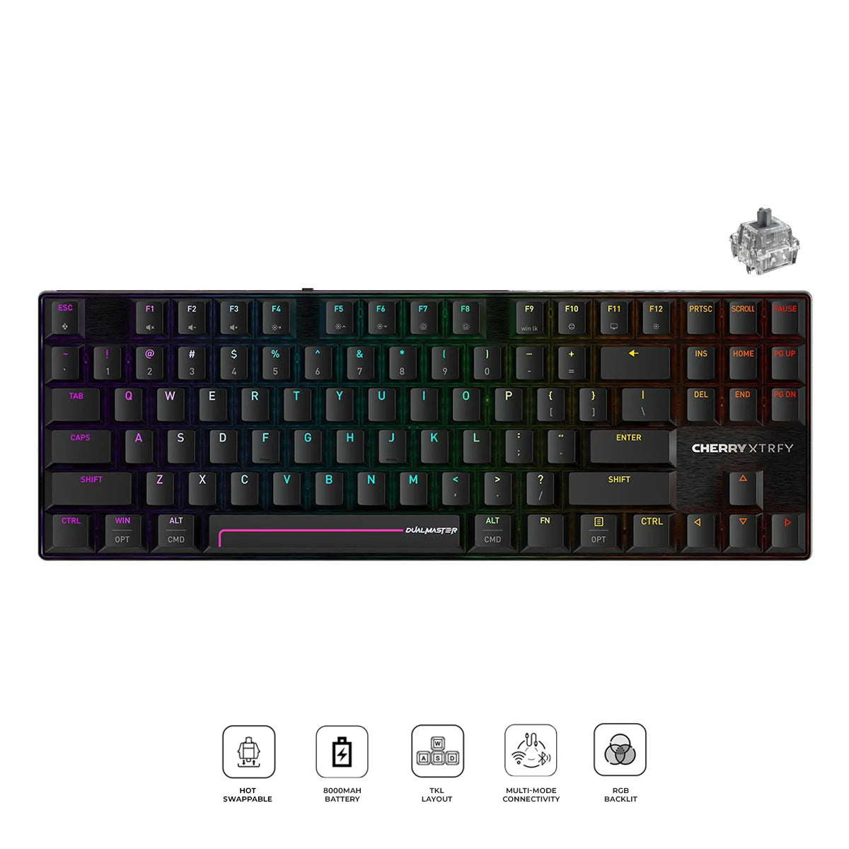 Cherry XTRFY MX 8.2 Pro TMR Wireless Magnetic Mechanical Gaming Keyboard (Black)