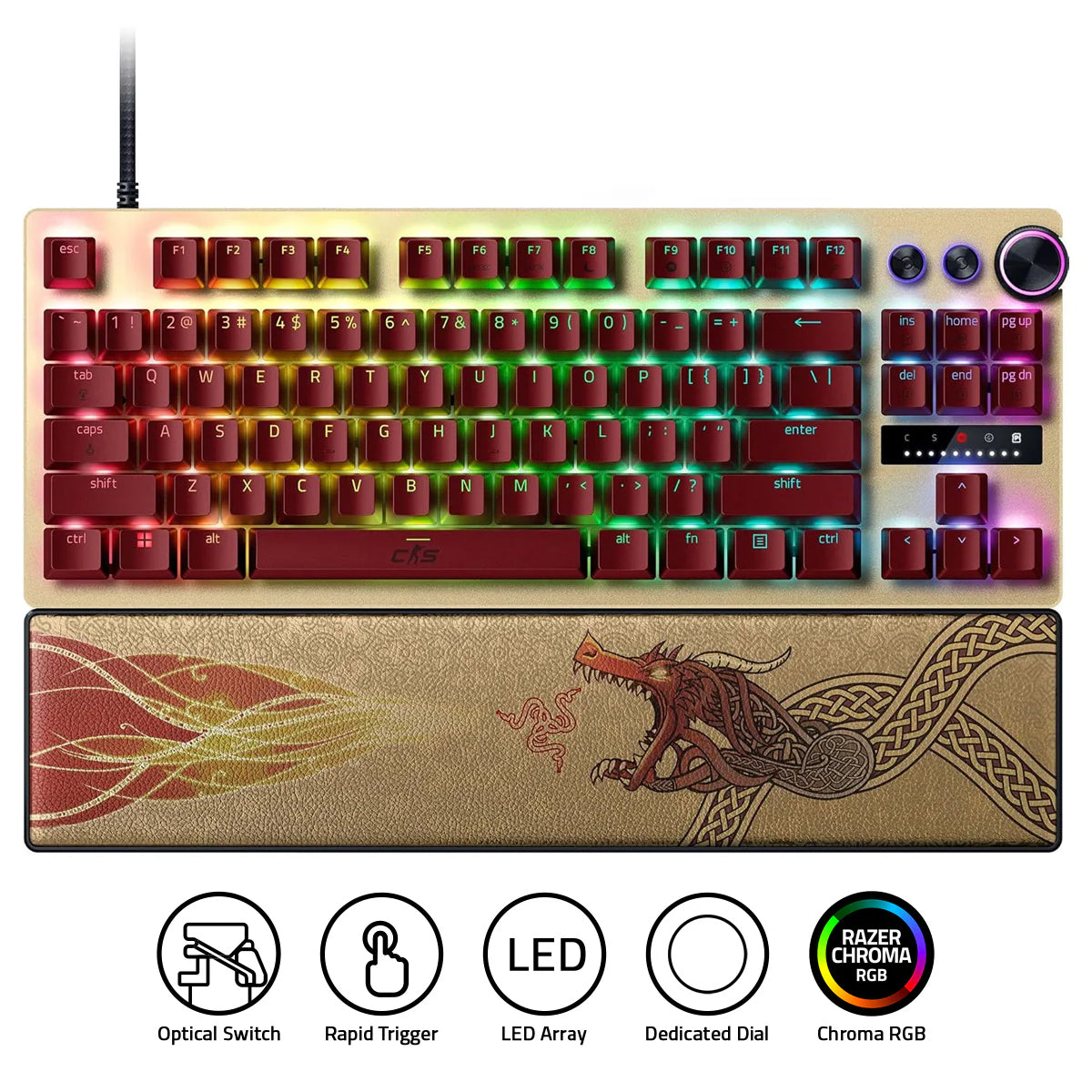 Razer Huntsman V3 Pro Tenkeyless Analog Optical Esports Keyboard (Counter-Strike 2 Ed.)