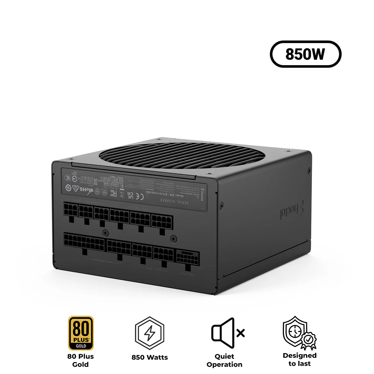 Fractal Design Ion 3 Gold 850W Fully Modular Power Supply (Black) (FD-P-IA3G-850)