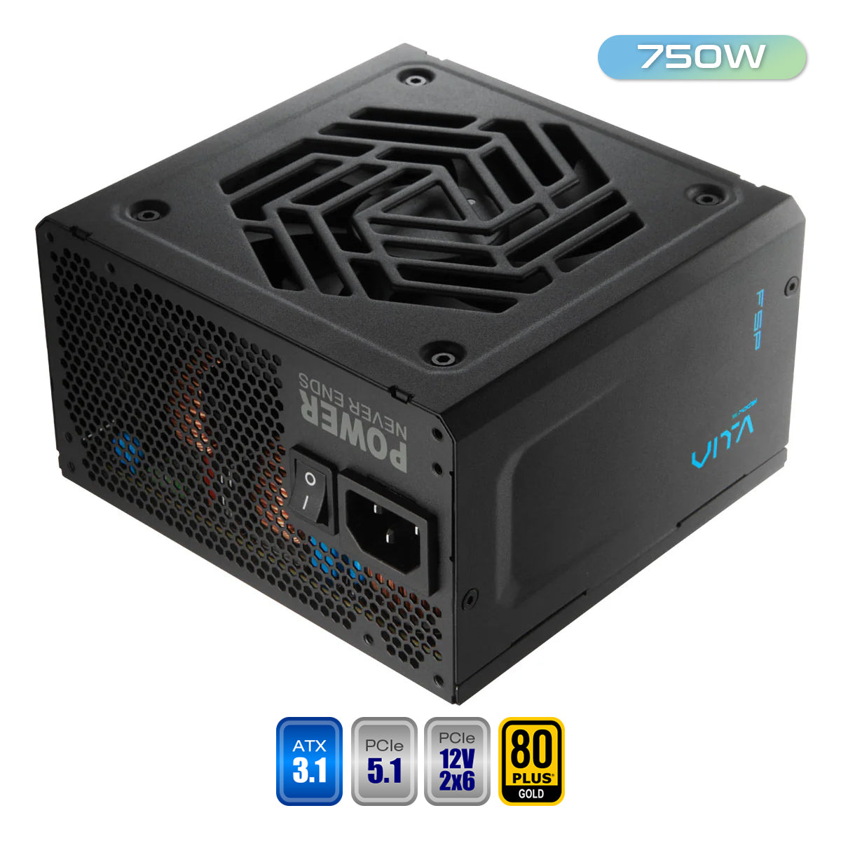 FSP Vita GD 750W 80+ Gold PCIe 5.1 ATX 3.1 Non-Modular Power Supply