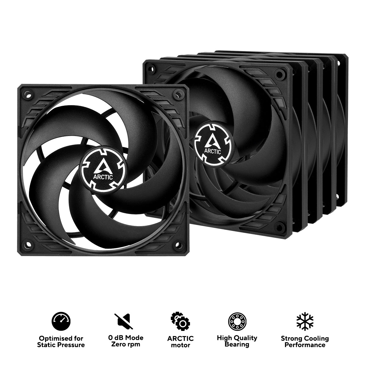 Arctic P12 120mm 5-Pack Fan (Black) (ACFAN00135A)