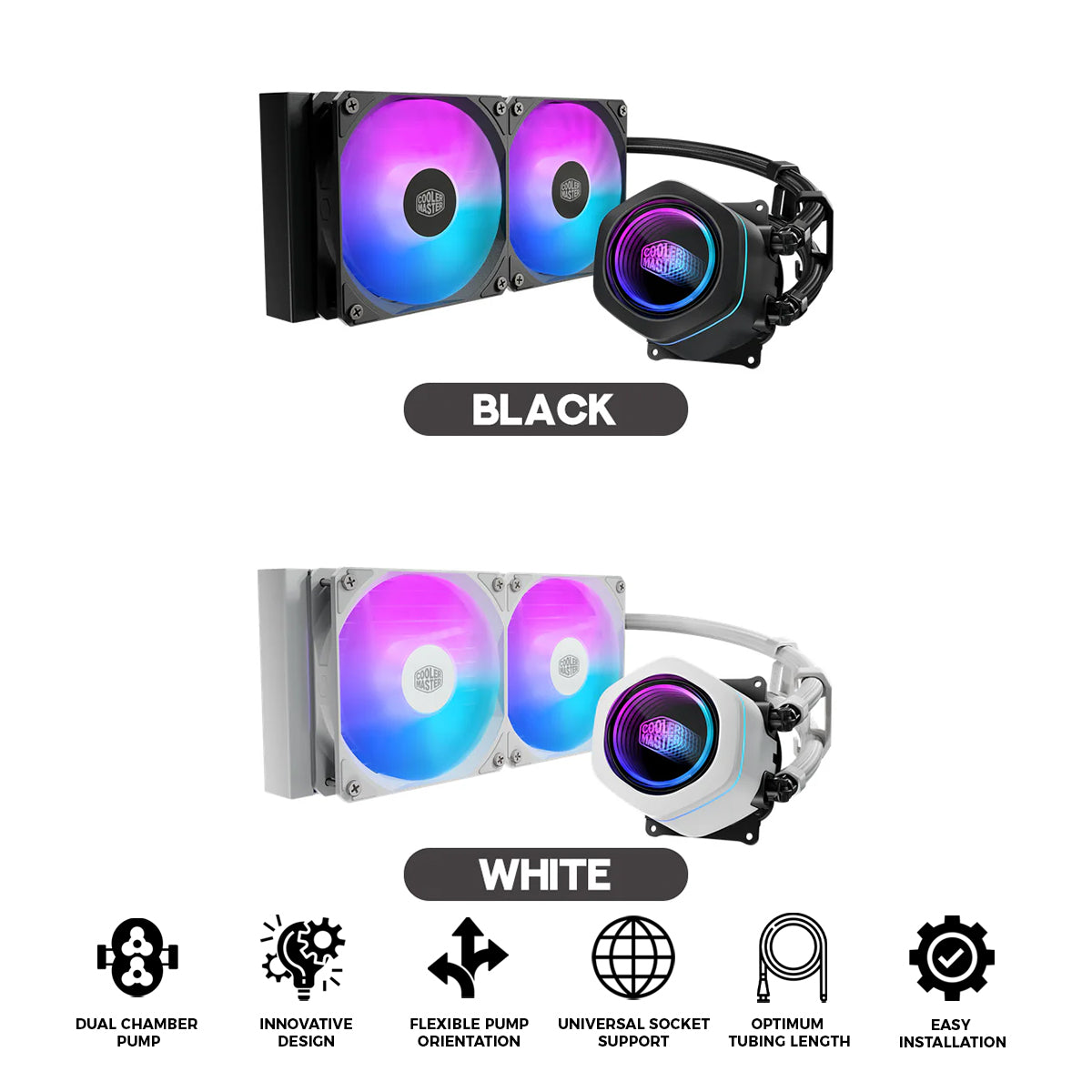 Cooler Master MasterLiquid Core Nex 240 ARGB Liquid CPU Cooler
