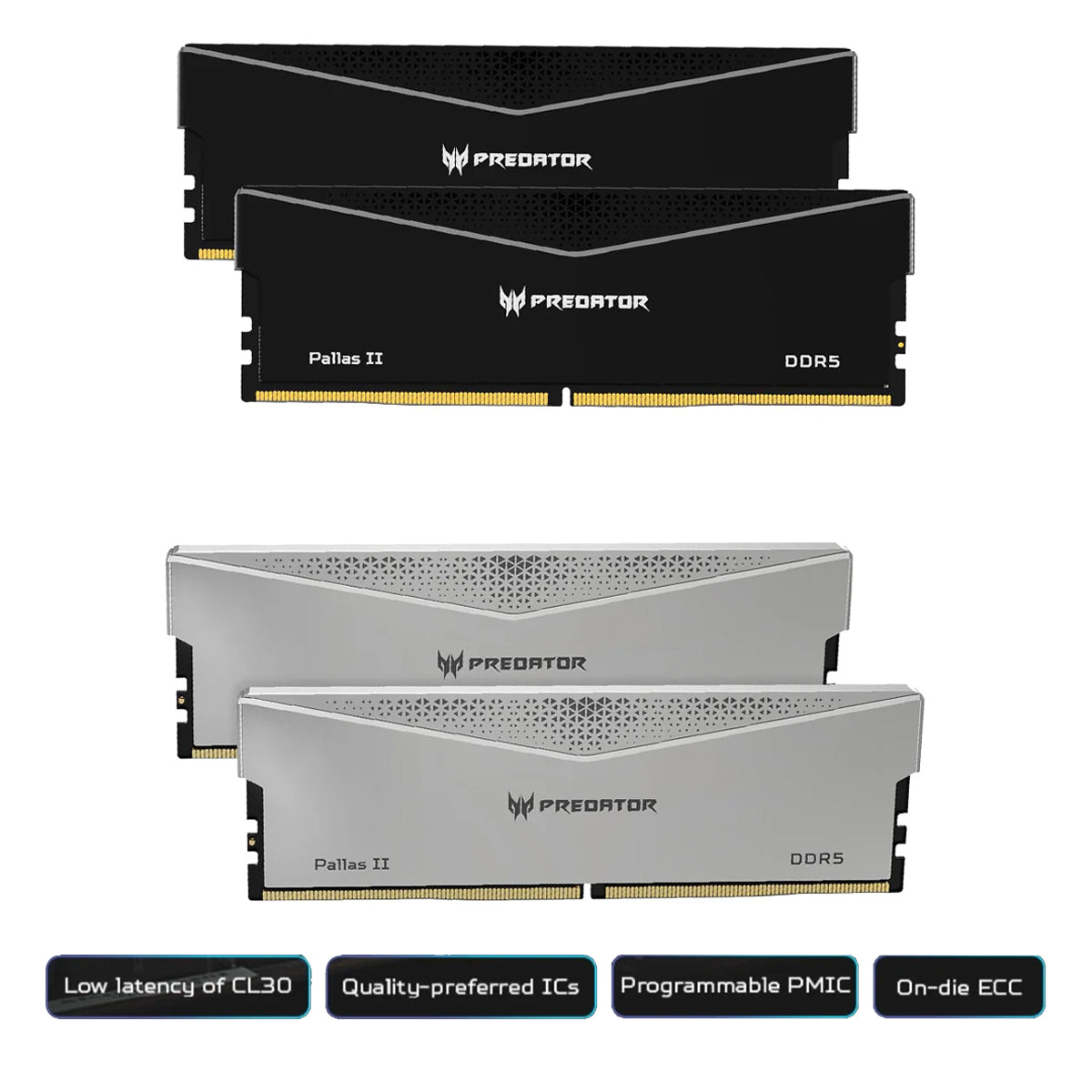 Acer Pallas II 32GB (2x16GB) 6000MHz CL36-45-45-96 AMD EXPO Ready DDR5 UDIMM