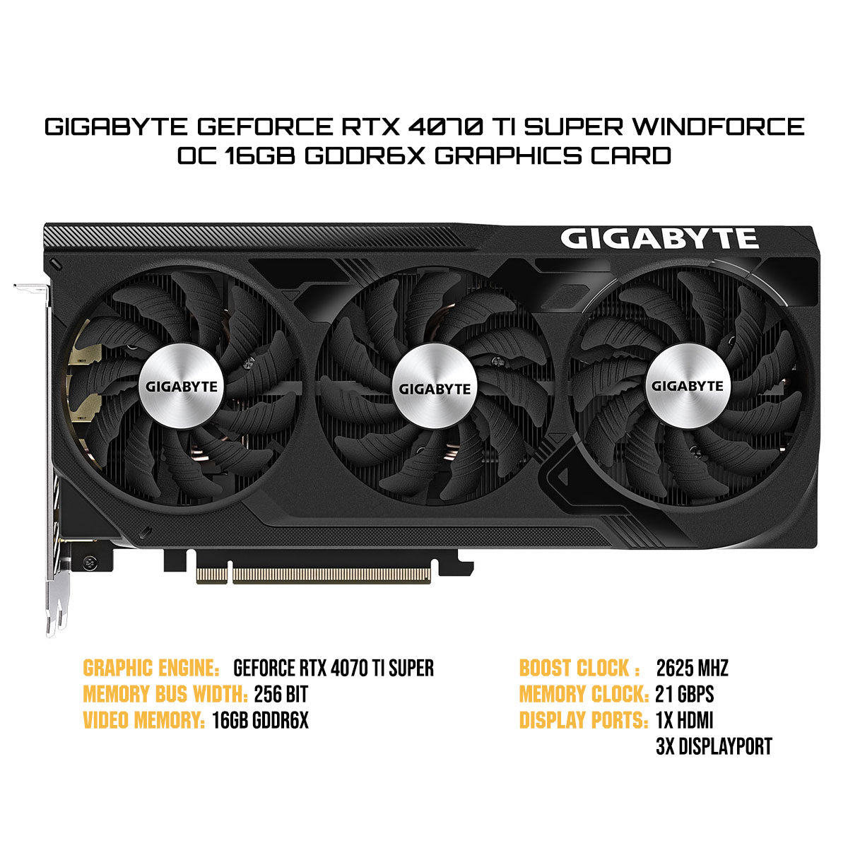 Gigabyte RTX 4070 Ti Super Windforce OC 16GB Graphics Card
