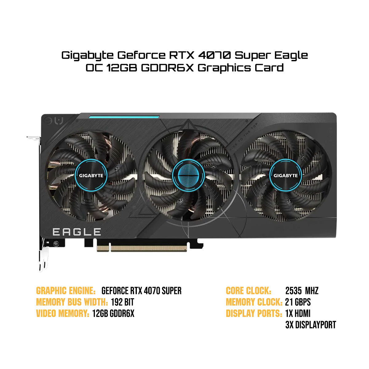 Gigabyte Geforce RTX 4070 Super Eagle OC 12GB GDDR6X Graphics Card