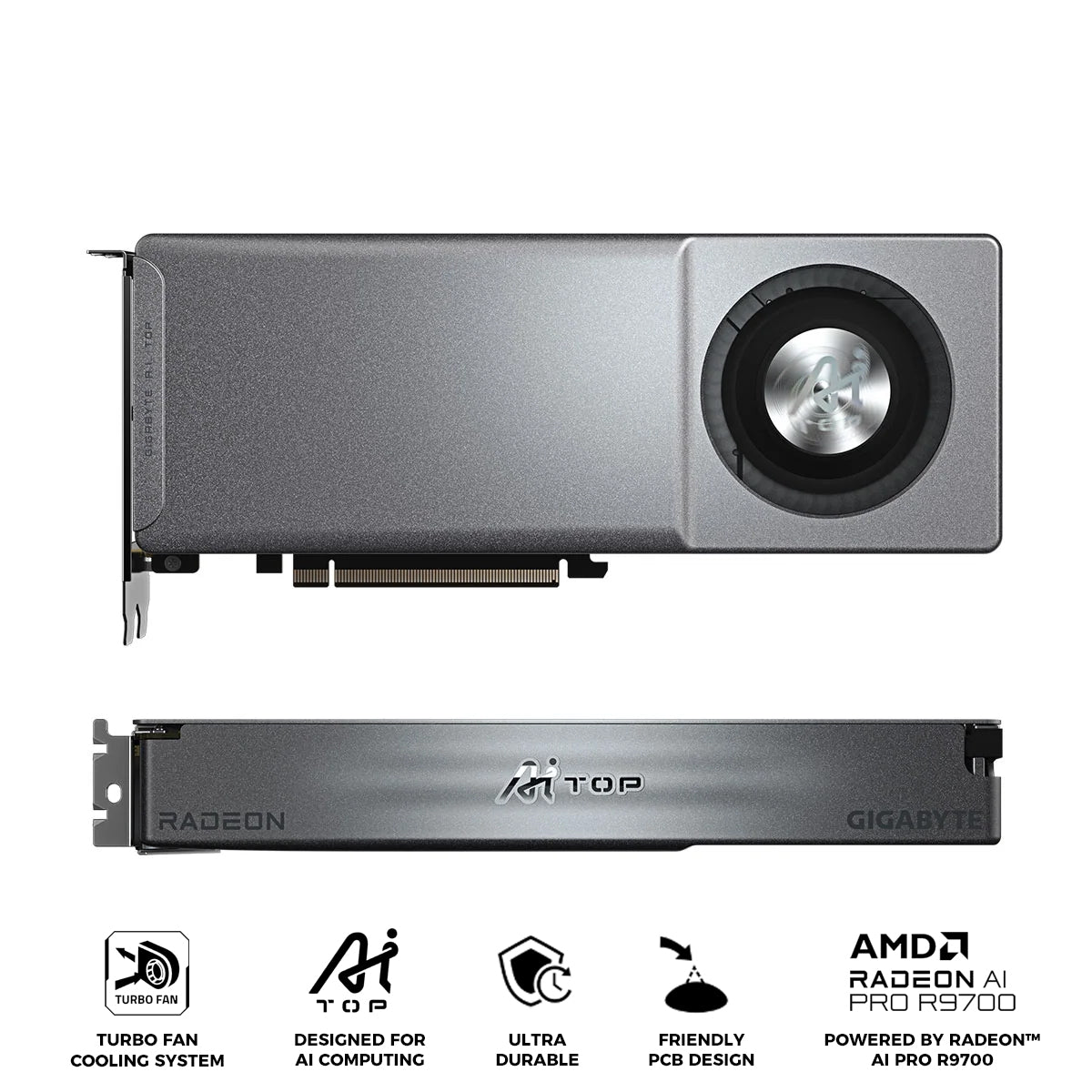 Gigabyte Radeon AI PRO R9700 AI TOP 32GB GDDR6 (Rev.1.0) Graphics Card