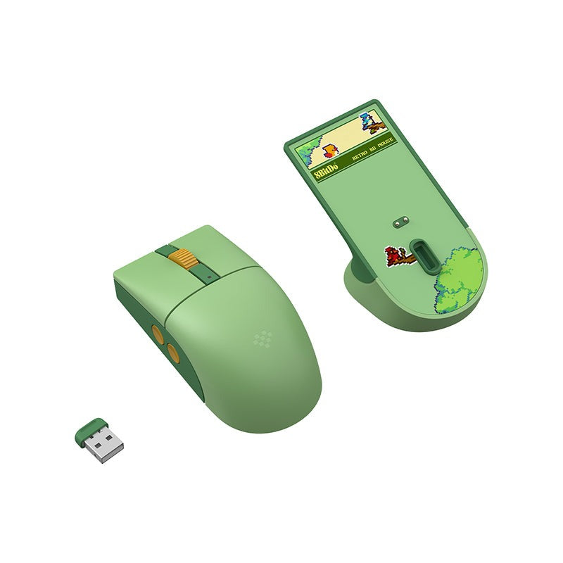 8Bitdo Retro R8 Tri-Mode Mouse with Charging Dock Forest Edition (85CB)