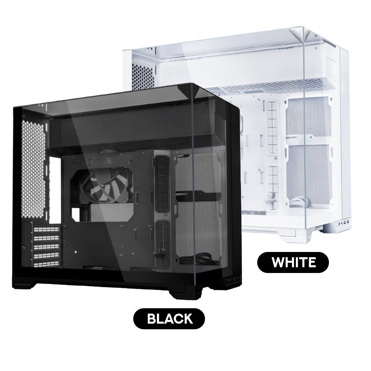 Lian Li O11 Vision-M Compact Dual Chamber M-ATX Gaming PC Case