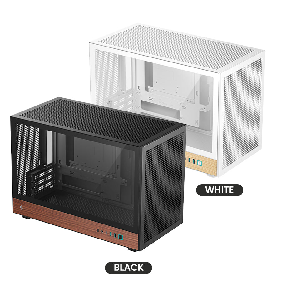 DeepCool CH260 Wood High Airflow Compact M-ATX Wood Grain PC Case