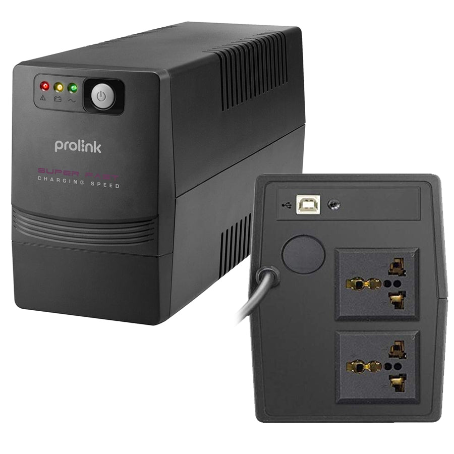 Prolink PRO700SFCU-4N 650VA 390W Super-Fast Charging Line Interactive UPS with Built-in AVR + 4x NEMA Socket + USB Port