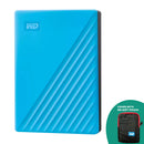 WD My Passport External Hard Drive USB 3.2 Gen1 6TB + WD Soft Pouch (Black, Blue, Red, White)