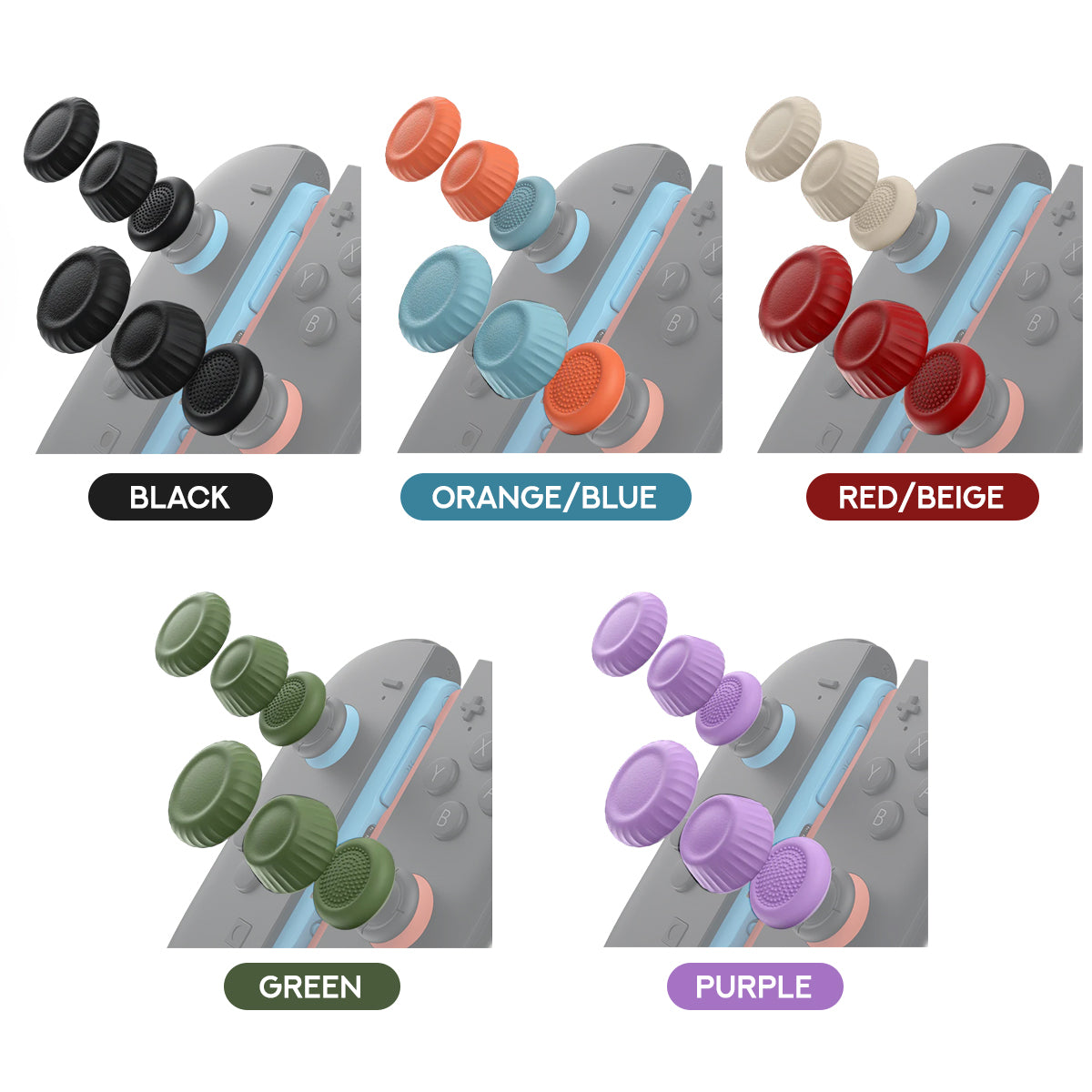 JSAUX Multi-Mode Thumb Grip Set for Nintendo Switch 2