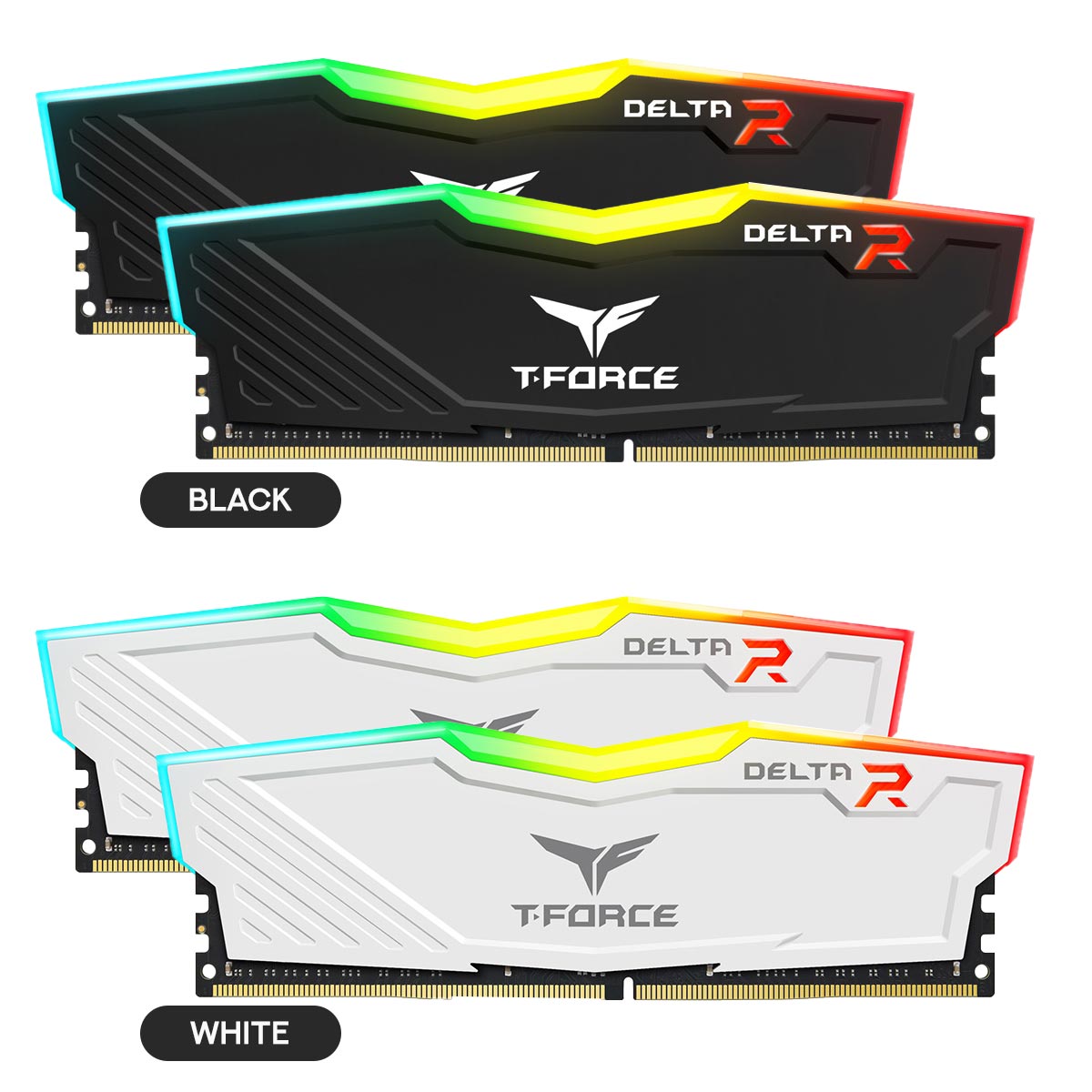 TeamGroup T-Force Delta RGB DDR4 32GB (2x16GB) 3200MHz CL16-20-20-40 1.35V Gaming Desktop Memory