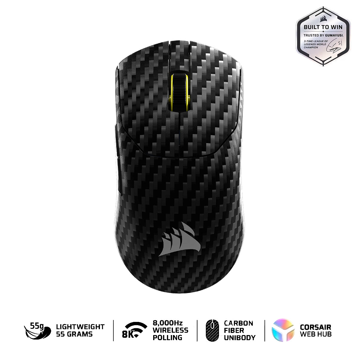 Corsair Sabre V2 Pro Carbon Fiber Wireless Gaming Mouse (Black) (CH-931G200-WW)