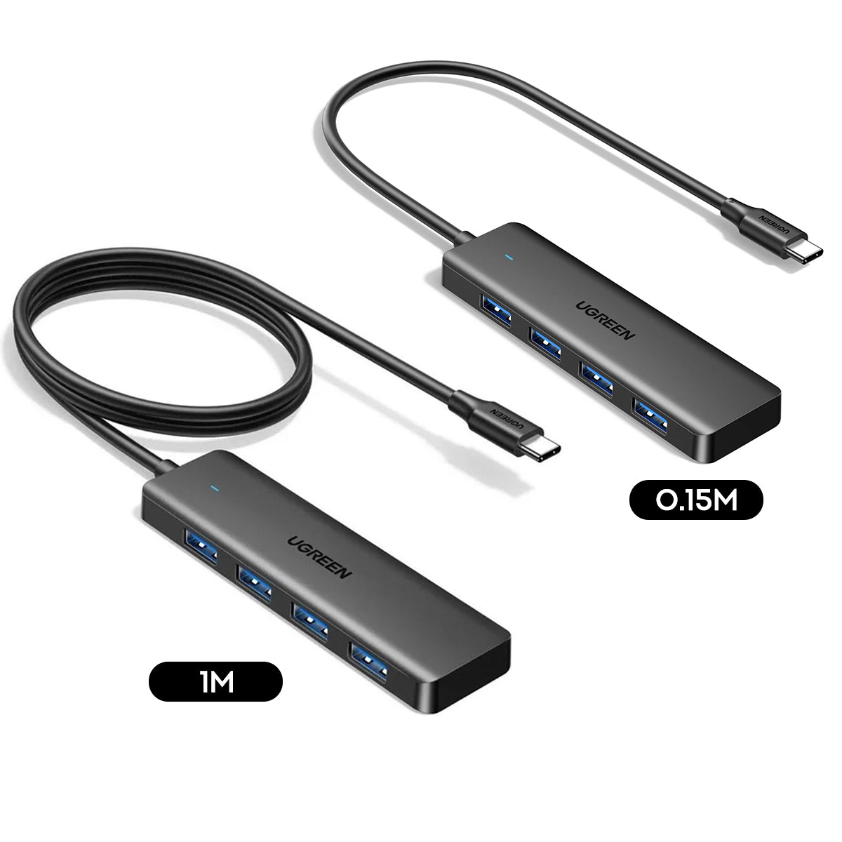 Ugreen 4-Port USB-A 3.2 Gen 1 Hub - (Black)