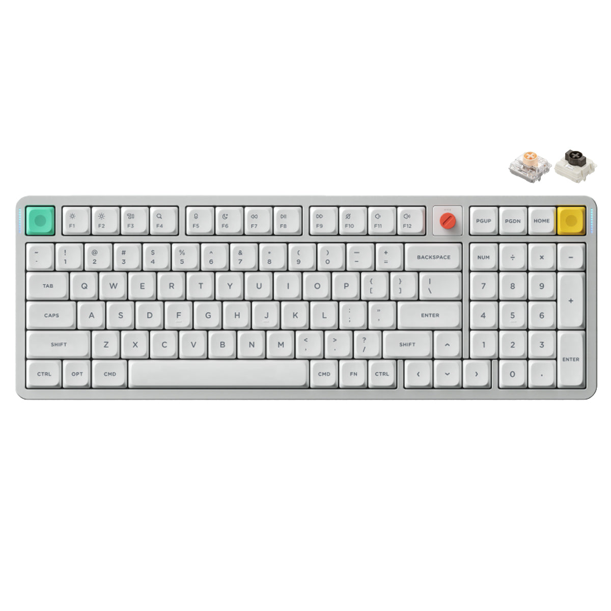 NuPhy Air100 V3 Low-Profile Tri-Mode Wireless Mechanical Keyboard - Nova White