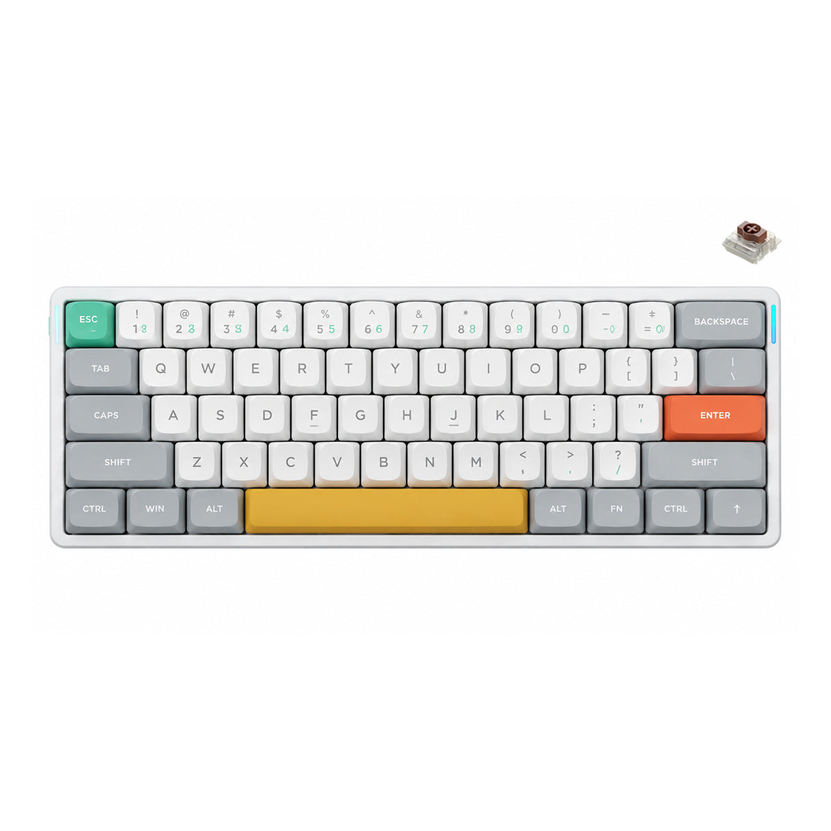 NuPhy Air60 V2 QMK/VIA Low-Profile Wireless Mechanical Keyboard - Ionic White