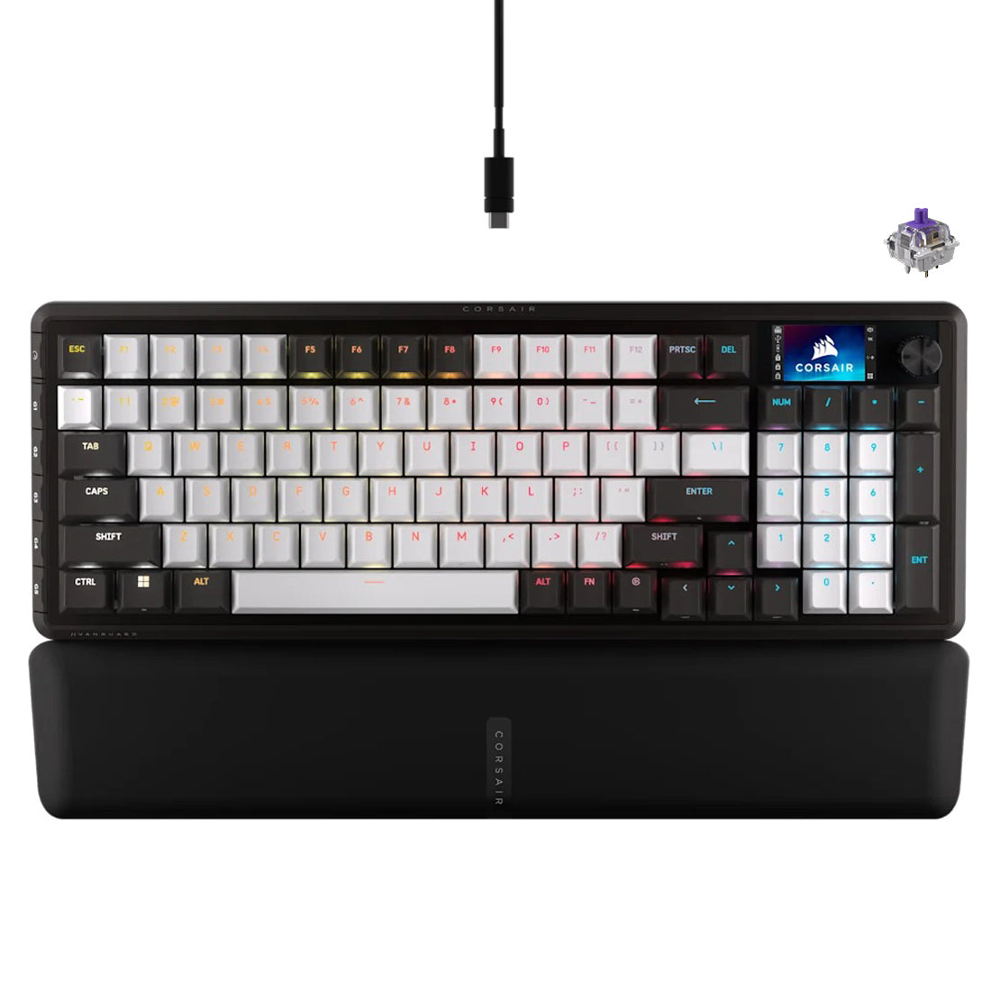 Corsair Vanguard 96 Mechanical Gaming Keyboard with Wobble-Free Hot-Swappable MLX Pulse Switches