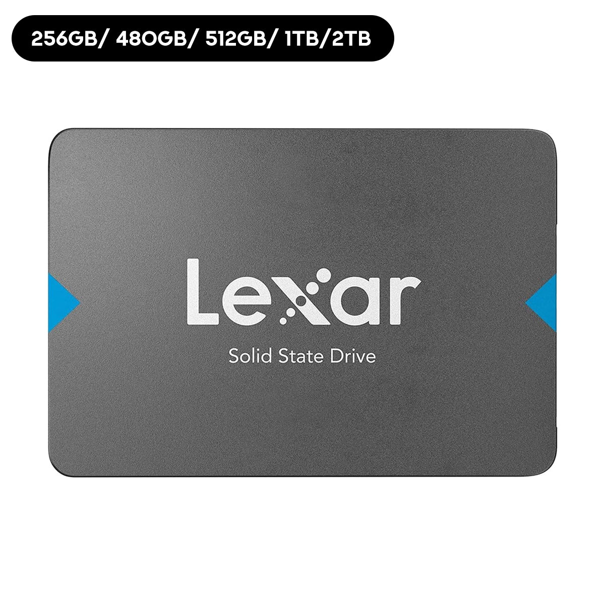 Lexar NQ100 2.5 SATA III 6Gb/s 550MB/s Read SSD (256GB, 480GB, 512GB, 1TB, 2TB)