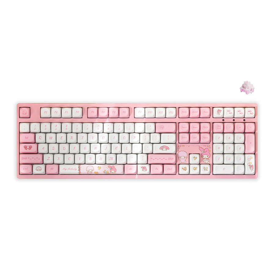 Akko My Melody 3108RF V3 Dual-Mode Mechanical Keyboard (Akko Frost Pink Switch)