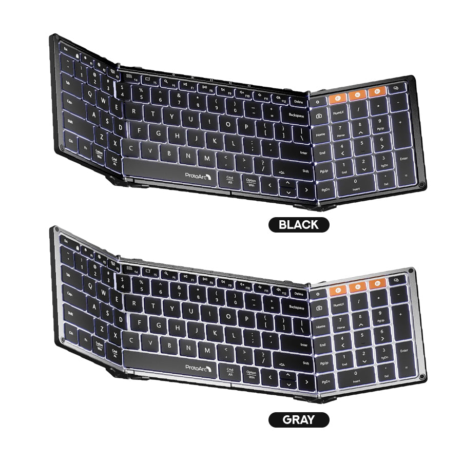 ProtoArc XK01 Plus Foldable Full-Size Bluetooth Keyboard