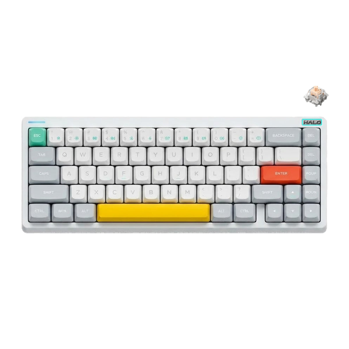 NuPhy Halo65 V2-IO High-Profile Wireless Mechanical Keyboard - Ionic White (Blush Max Switch)