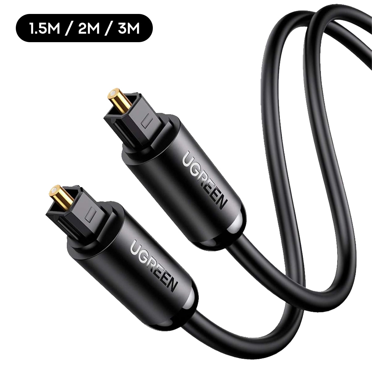 Ugreen Toslink Optical Male to Male Audio Cable - (1.5M, 2M, 3M)