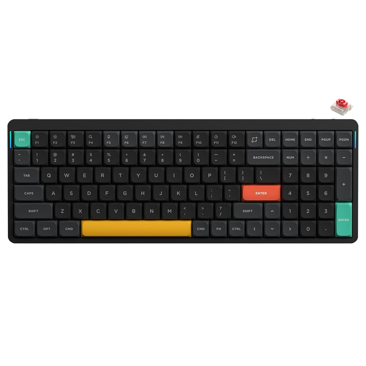 NuPhy Air96 V2 QMK/VIA Hot-Swappable RGB Wireless Mechanical Keyboard - Basalt Black