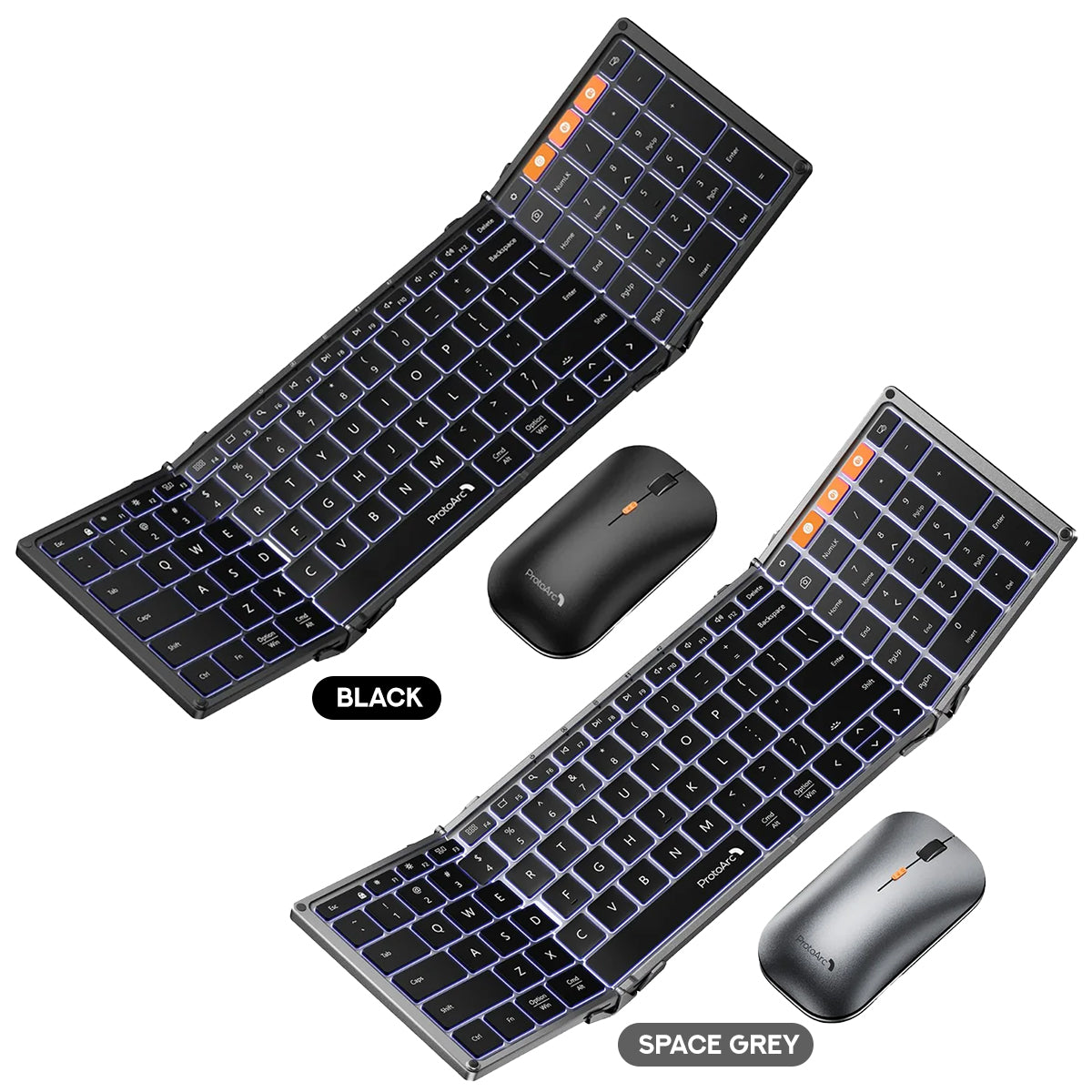 ProtoArc XKM01 Pro Foldable Full-Size Keyboard and Mouse Combo
