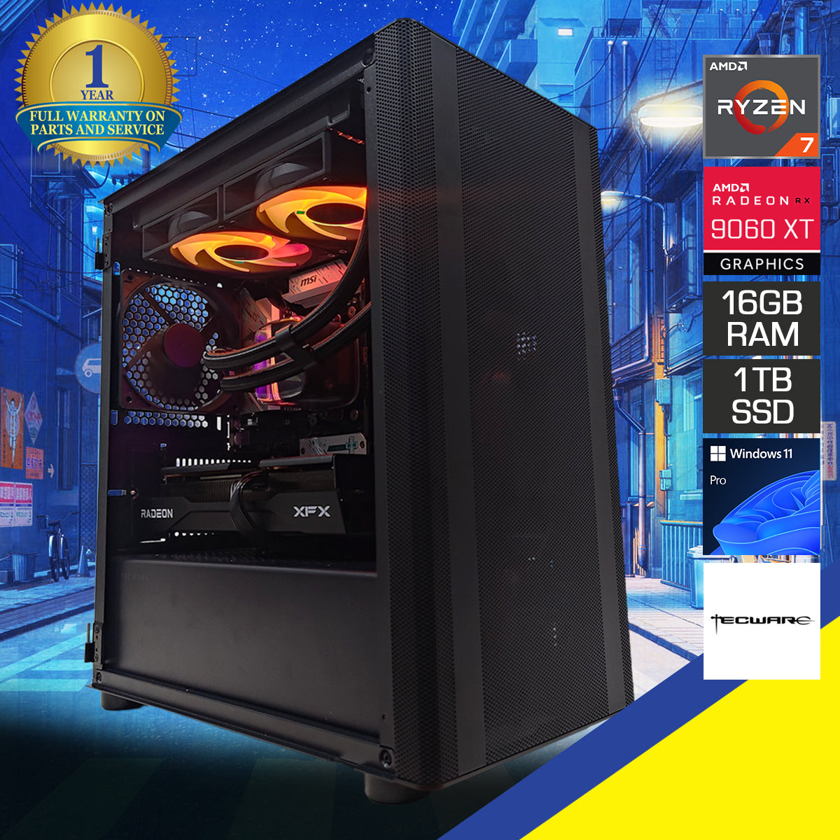 Aurora Flatline Black Desktop Gaming PC