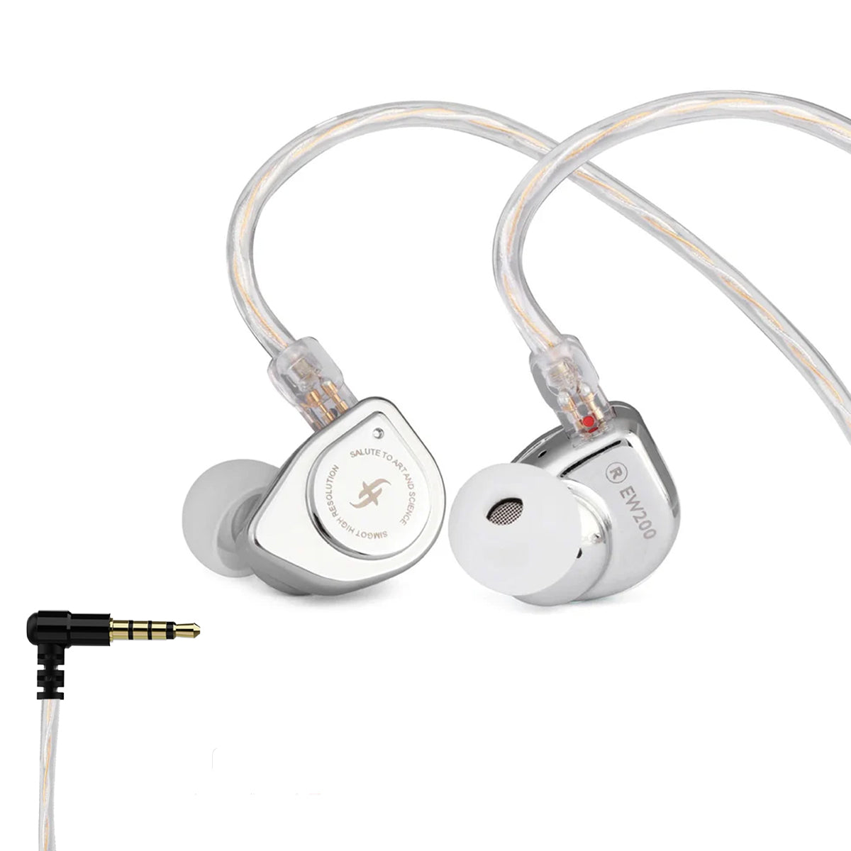 SIMGOT EW200 10mm SCP Diaphragm Dual-Magnetic-Circuit & Dual-Cavity Dynamic Driver In-Ear Earphones
