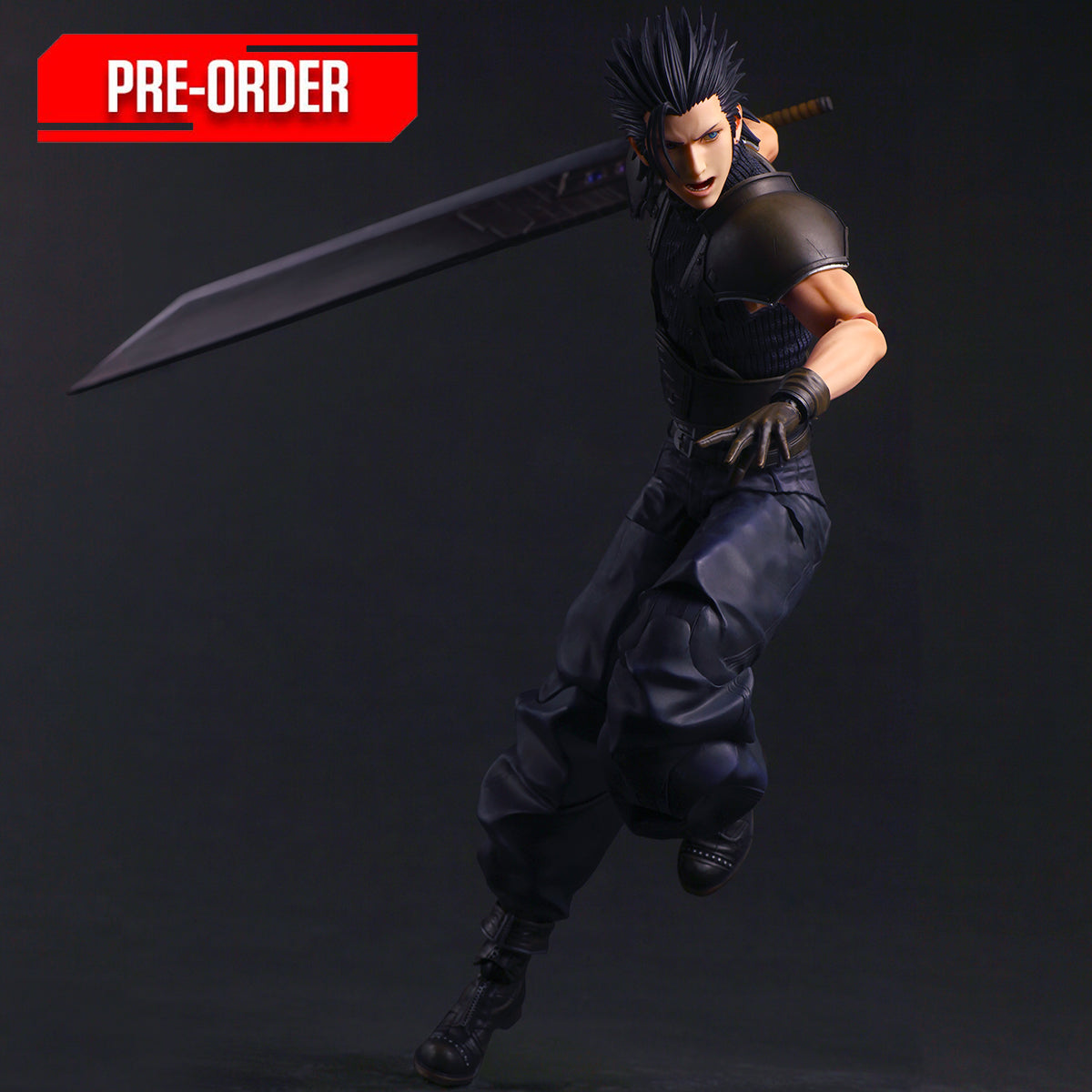 Final Fantasy VII Rebirth Play Arts Shin Action Figure - Zack Fair Soldier 1st Class