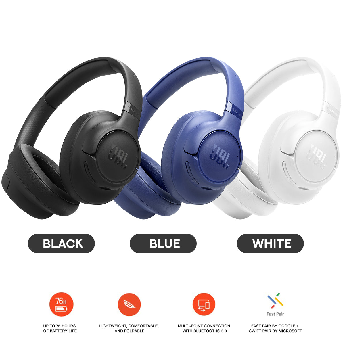 JBL TUNE 730BT Wireless On-Ear Headphones