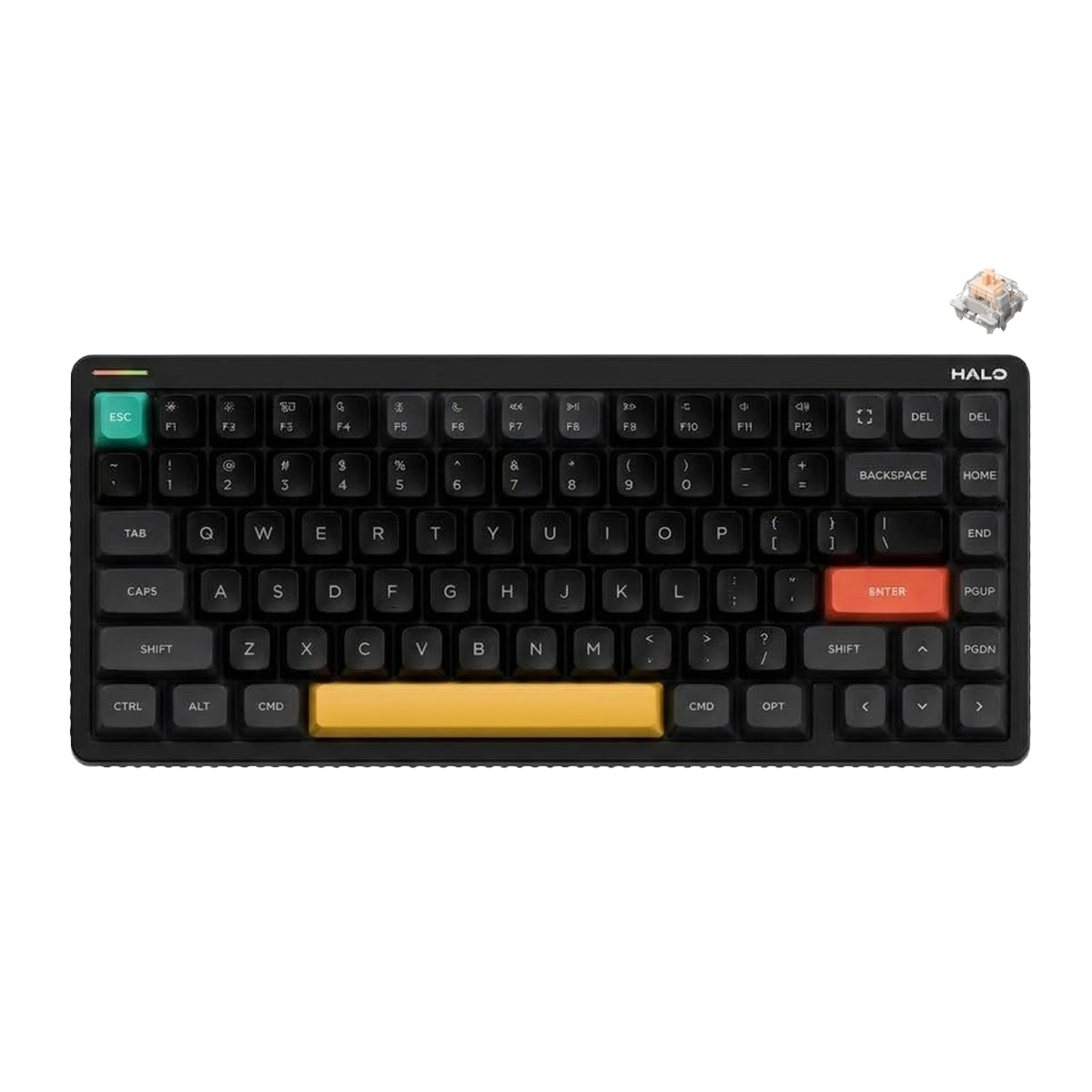 NuPhy Halo75 V2-IO High-Profile Wireless Mechanical Keyboard - Obsidian Black (Blush Max Switch)