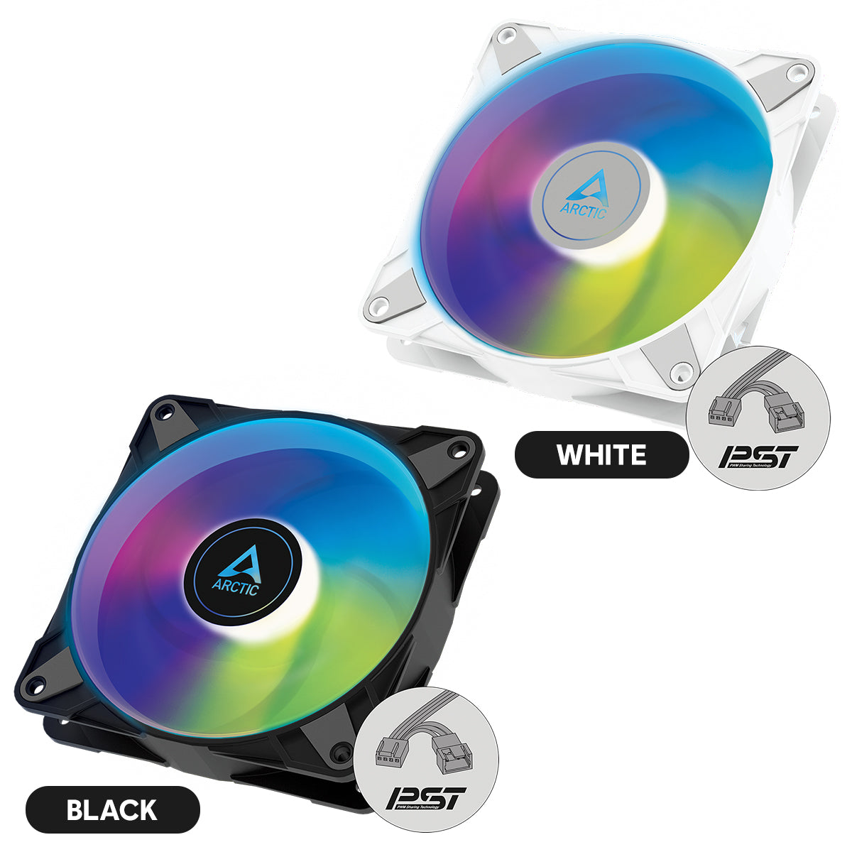 Arctic P12 PWM PST A-RGB Semi-Passive 120mm PWM Fan With Cable Splitter