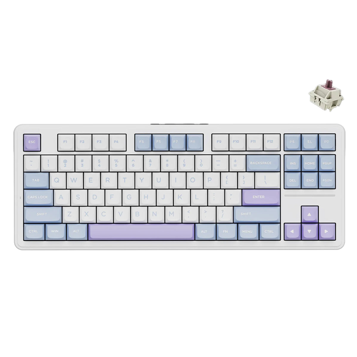 ATK A87 RGB Tri-Mode 87-Keys Gasket-Mounted Hot-Swappable Mechanical Keyboard (Sea Salt)