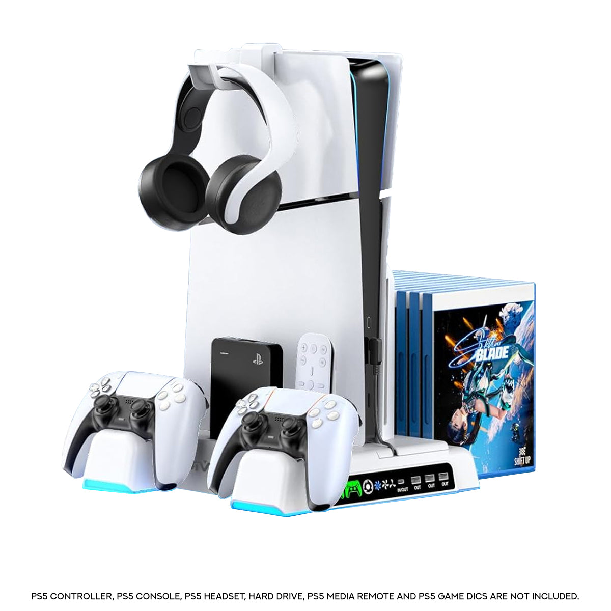 PS5 Cooling Stand With Dual Controller Charger For PS5 Digital & Disc Editions (NG-P5235X-01)