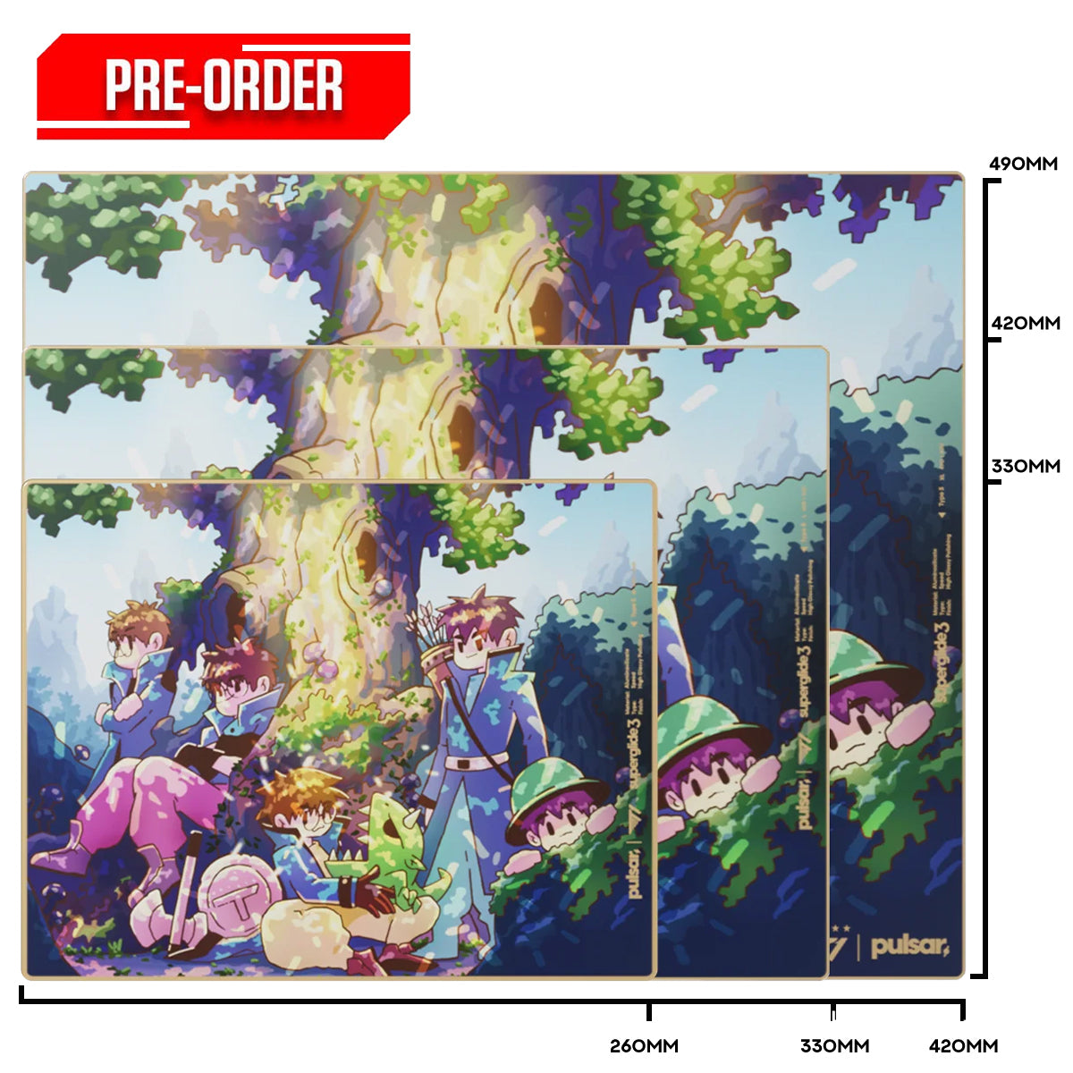 Pulsar Superglide3 Glass Mouse Pad T1 Edition Forest of Dreams