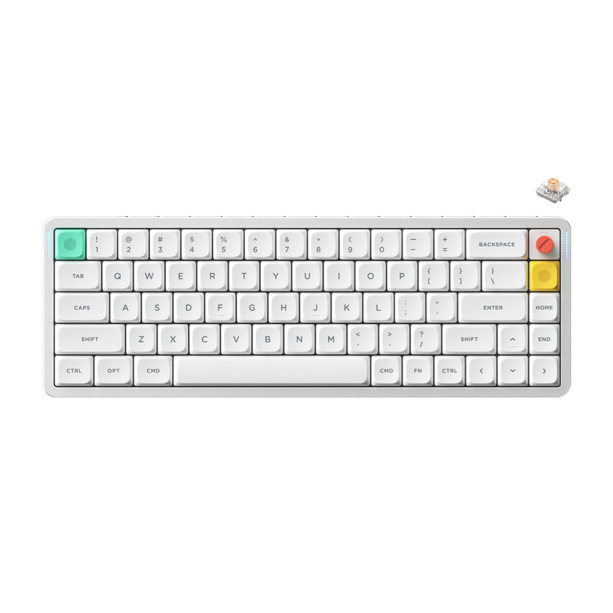 NuPhy Air65 V3 Low-Profile Hot-Swappable RGB Wireless Mechanical Keyboard - Nova White