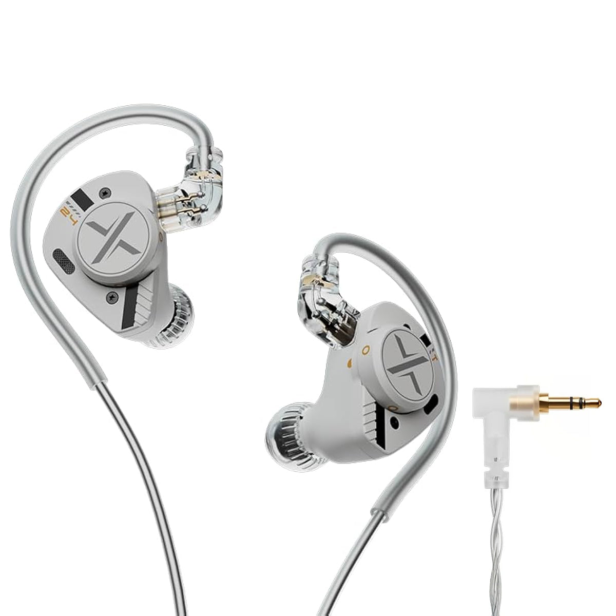 ooopusX Op.24 2DD + 4BA In-Ear Monitor without Mic (3.5mm) (Silver)