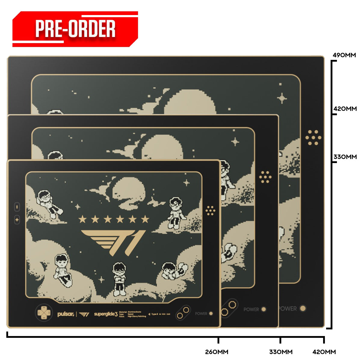 Pulsar Superglide3 Glass Mouse Pad T1 Edition Pixel Universe