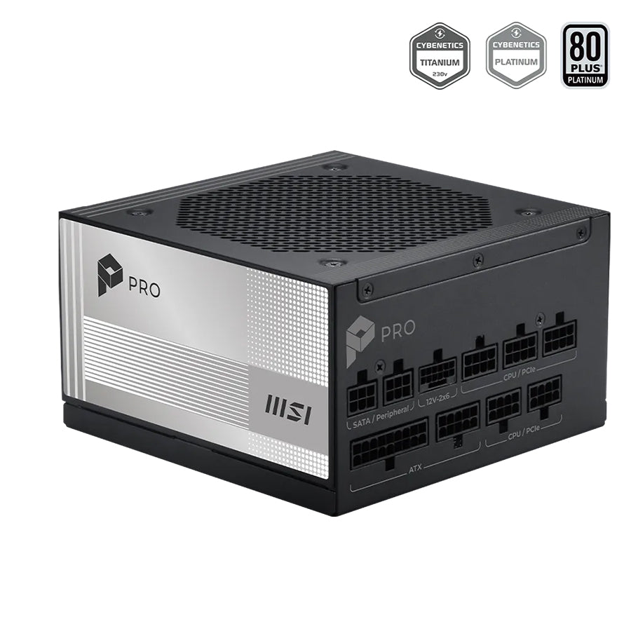 MSI Pro A1000PL 1000W PCIe5 80+ Platinum Fully Modular Power Supply