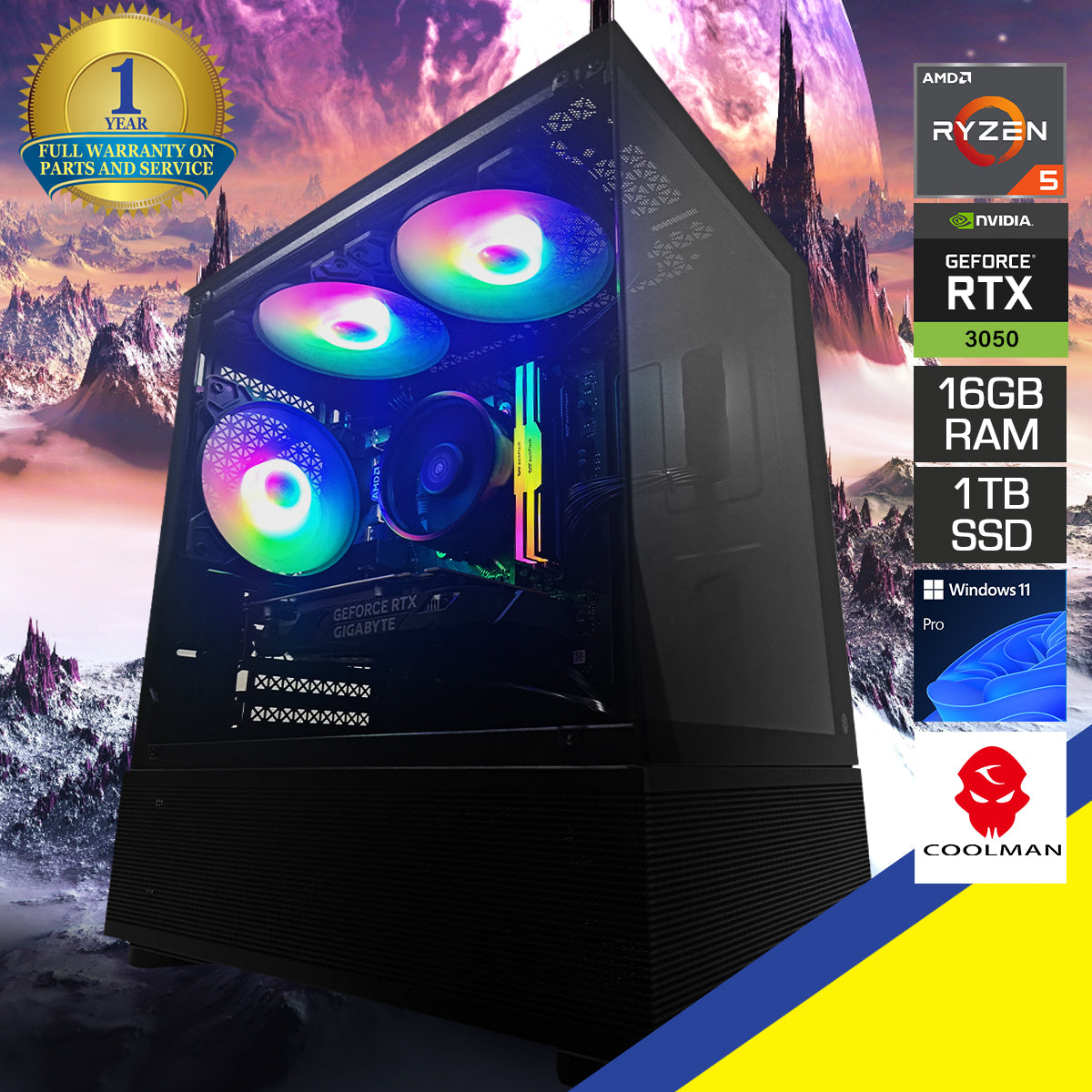 Alpha Reyna Black Desktop Gaming PC